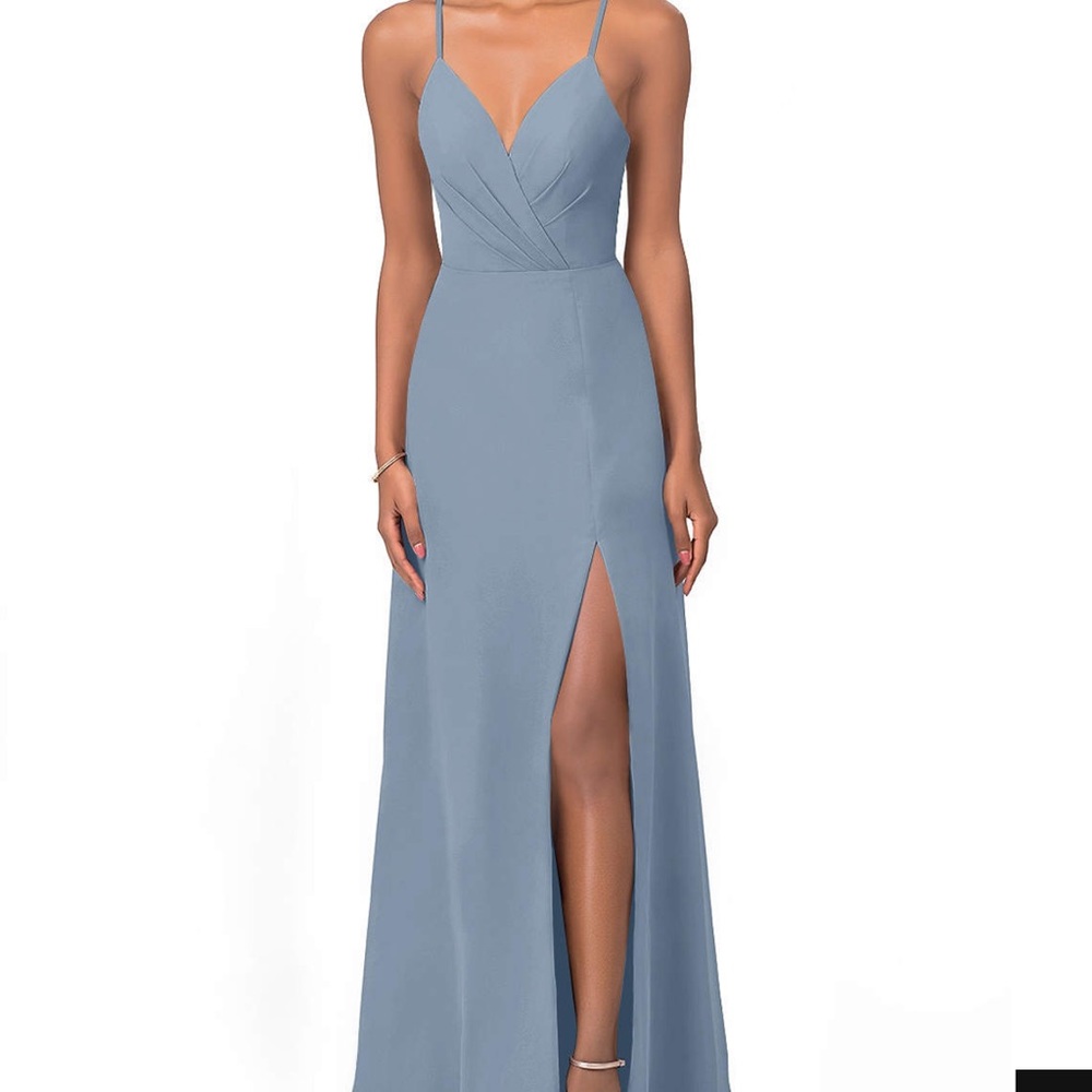 Azazie formal dress, dusty blue, size 12. Brand new never worn, with tags.